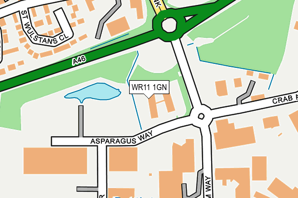 WR11 1GN map - OS OpenMap – Local (Ordnance Survey)