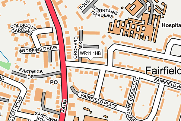 WR11 1HB map - OS OpenMap – Local (Ordnance Survey)