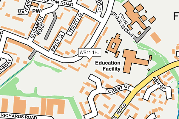 WR11 1HJ map - OS OpenMap – Local (Ordnance Survey)