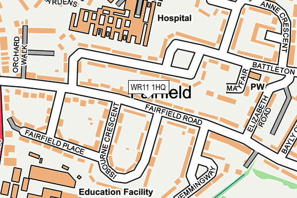 WR11 1HQ map - OS OpenMap – Local (Ordnance Survey)