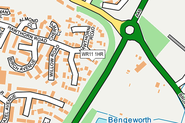 WR11 1HR map - OS OpenMap – Local (Ordnance Survey)