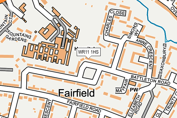 WR11 1HS map - OS OpenMap – Local (Ordnance Survey)