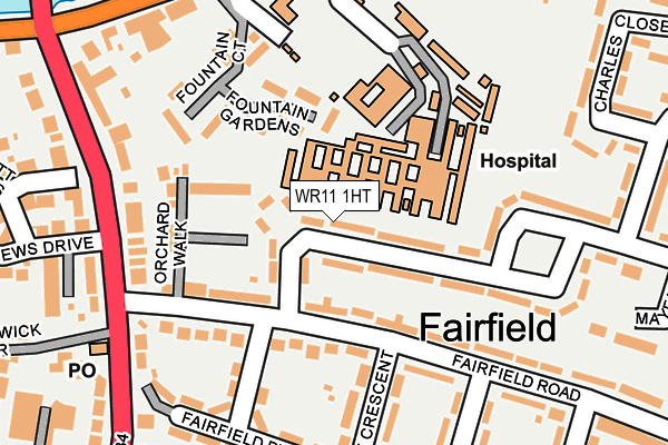 WR11 1HT map - OS OpenMap – Local (Ordnance Survey)