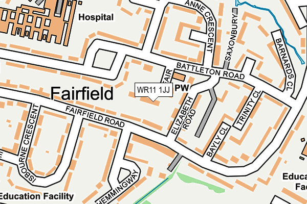 WR11 1JJ map - OS OpenMap – Local (Ordnance Survey)