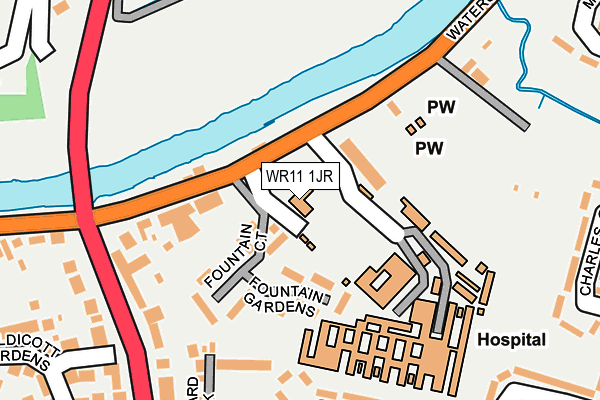 WR11 1JR map - OS OpenMap – Local (Ordnance Survey)