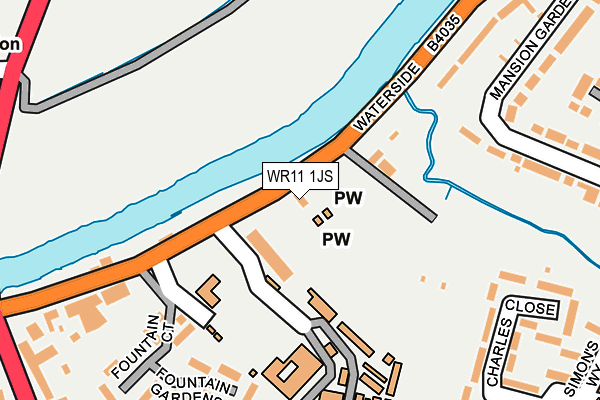 WR11 1JS map - OS OpenMap – Local (Ordnance Survey)