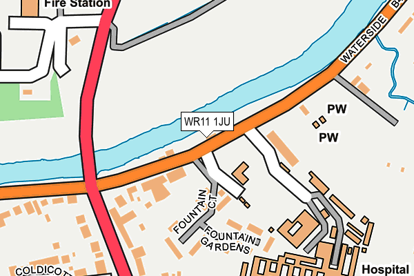 WR11 1JU map - OS OpenMap – Local (Ordnance Survey)