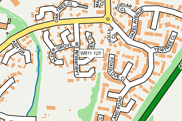 WR11 1UY map - OS OpenMap – Local (Ordnance Survey)