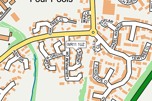 WR11 1UZ map - OS OpenMap – Local (Ordnance Survey)