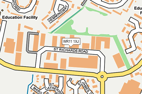 WR11 1XJ map - OS OpenMap – Local (Ordnance Survey)