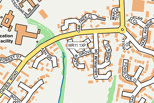 WR11 1XP map - OS OpenMap – Local (Ordnance Survey)
