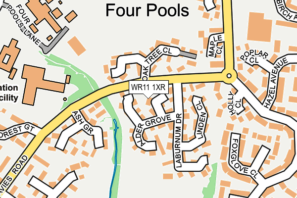 WR11 1XR map - OS OpenMap – Local (Ordnance Survey)