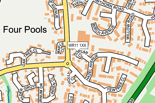WR11 1XX map - OS OpenMap – Local (Ordnance Survey)