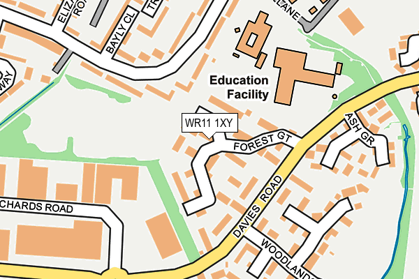 WR11 1XY map - OS OpenMap – Local (Ordnance Survey)