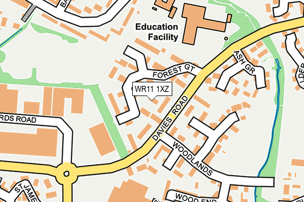 WR11 1XZ map - OS OpenMap – Local (Ordnance Survey)