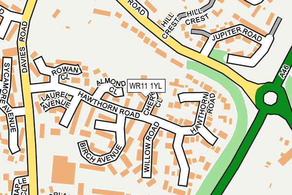 WR11 1YL map - OS OpenMap – Local (Ordnance Survey)