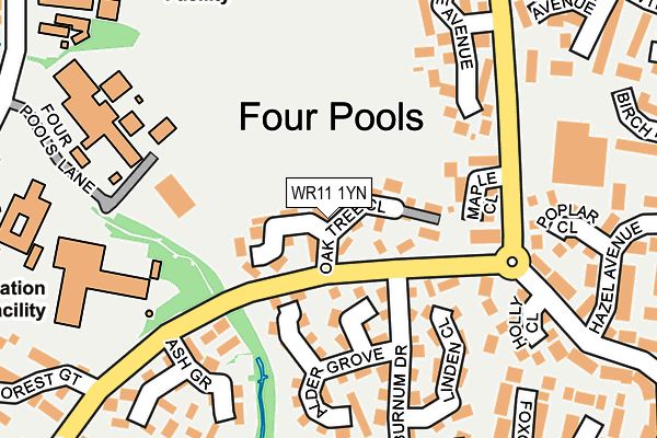 WR11 1YN map - OS OpenMap – Local (Ordnance Survey)