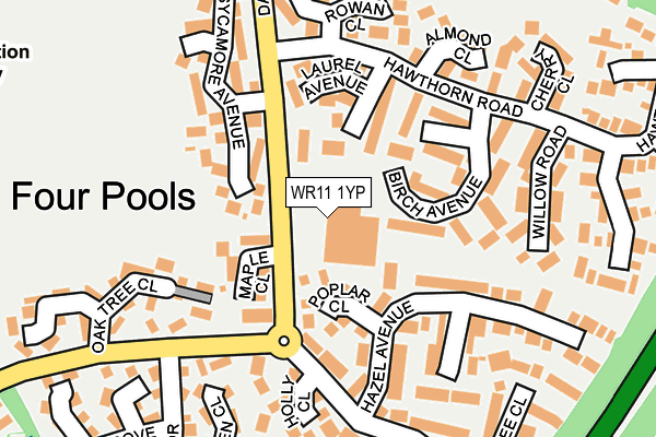 WR11 1YP map - OS OpenMap – Local (Ordnance Survey)