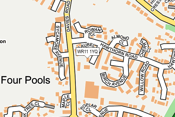 WR11 1YQ map - OS OpenMap – Local (Ordnance Survey)