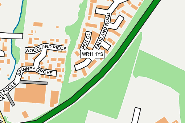 WR11 1YS map - OS OpenMap – Local (Ordnance Survey)