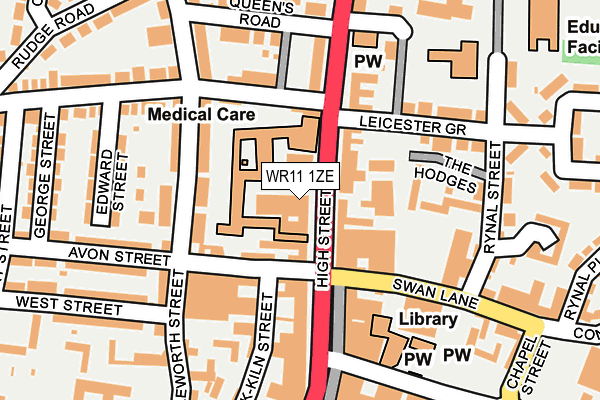 WR11 1ZE map - OS OpenMap – Local (Ordnance Survey)