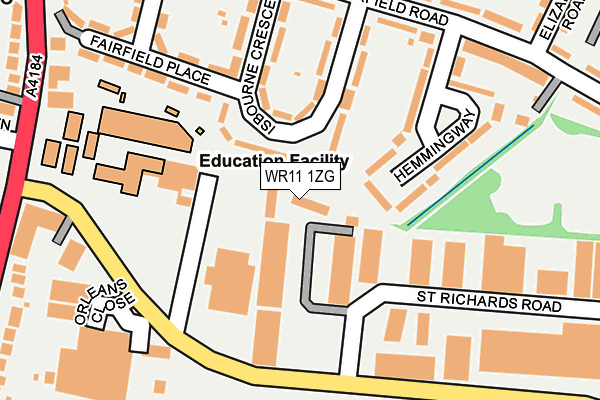 WR11 1ZG map - OS OpenMap – Local (Ordnance Survey)