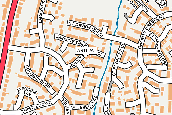 WR11 2AJ map - OS OpenMap – Local (Ordnance Survey)