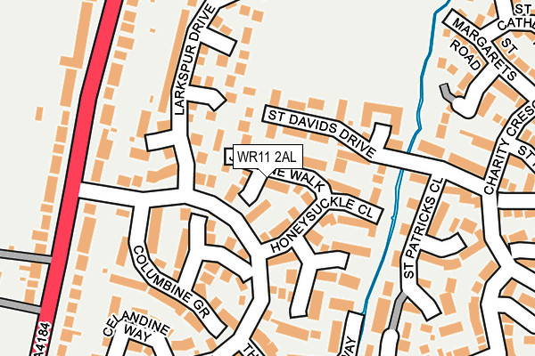 WR11 2AL map - OS OpenMap – Local (Ordnance Survey)