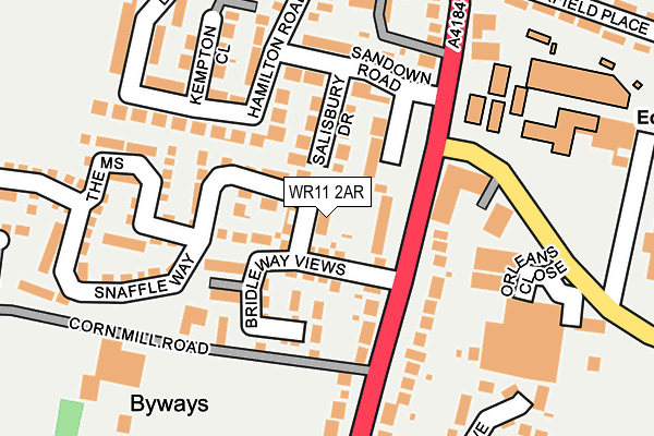 WR11 2AR map - OS OpenMap – Local (Ordnance Survey)