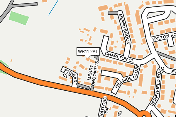 WR11 2AT map - OS OpenMap – Local (Ordnance Survey)