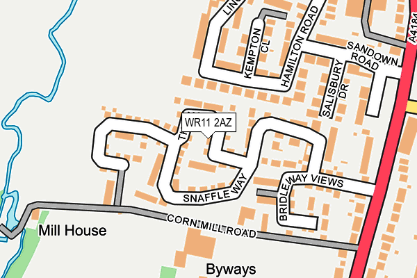WR11 2AZ map - OS OpenMap – Local (Ordnance Survey)