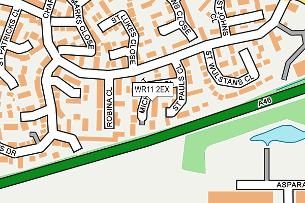 WR11 2EX map - OS OpenMap – Local (Ordnance Survey)