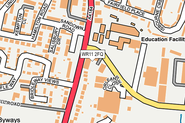 WR11 2FQ map - OS OpenMap – Local (Ordnance Survey)