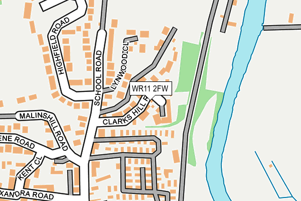 WR11 2FW map - OS OpenMap – Local (Ordnance Survey)