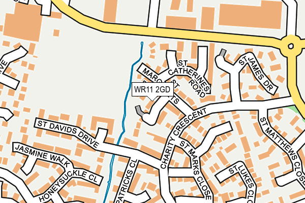 WR11 2GD map - OS OpenMap – Local (Ordnance Survey)