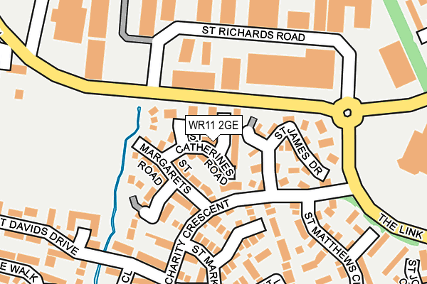 WR11 2GE map - OS OpenMap – Local (Ordnance Survey)