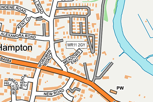 WR11 2GY map - OS OpenMap – Local (Ordnance Survey)