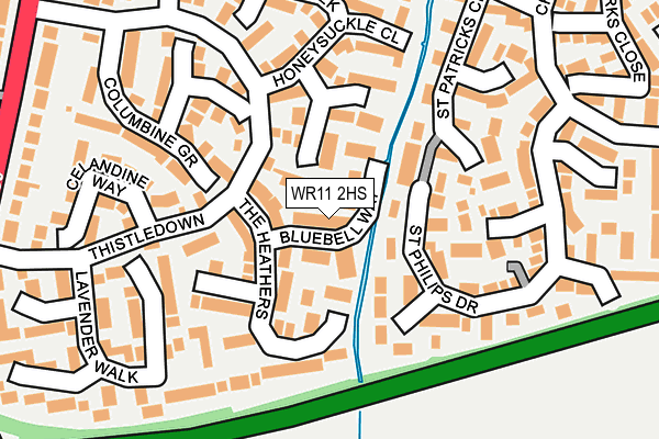 WR11 2HS map - OS OpenMap – Local (Ordnance Survey)