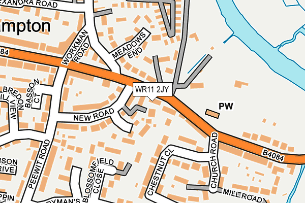 WR11 2JY map - OS OpenMap – Local (Ordnance Survey)