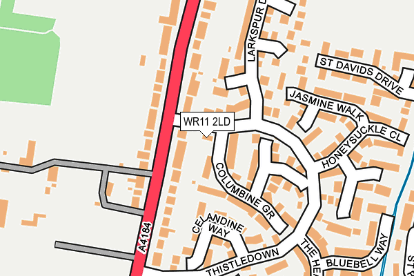 WR11 2LD map - OS OpenMap – Local (Ordnance Survey)