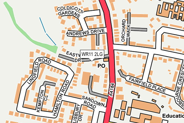 WR11 2LG map - OS OpenMap – Local (Ordnance Survey)