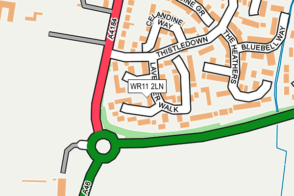 WR11 2LN map - OS OpenMap – Local (Ordnance Survey)