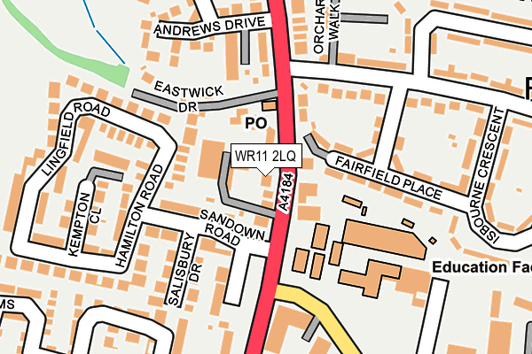 WR11 2LQ map - OS OpenMap – Local (Ordnance Survey)