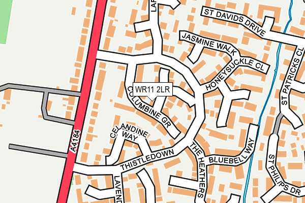 WR11 2LR map - OS OpenMap – Local (Ordnance Survey)