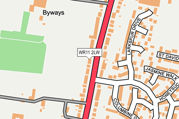 WR11 2LW map - OS OpenMap – Local (Ordnance Survey)