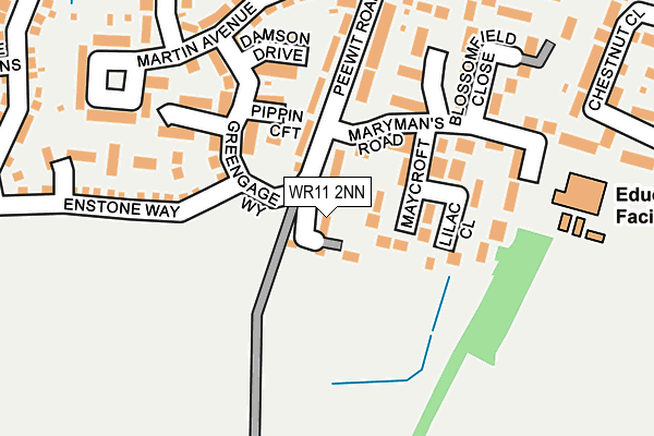 WR11 2NN map - OS OpenMap – Local (Ordnance Survey)