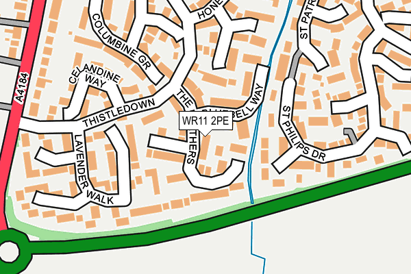 WR11 2PE map - OS OpenMap – Local (Ordnance Survey)