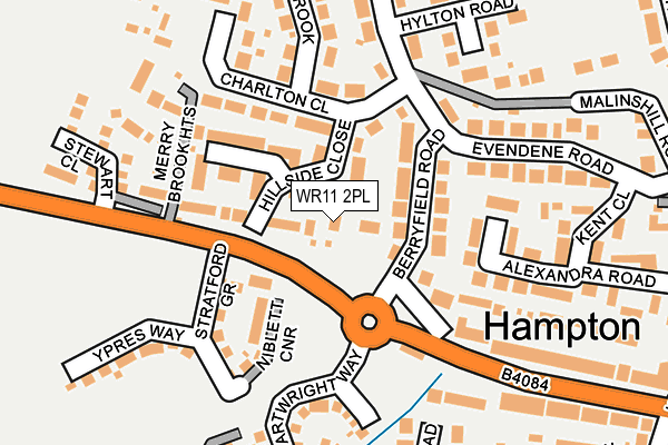 WR11 2PL map - OS OpenMap – Local (Ordnance Survey)