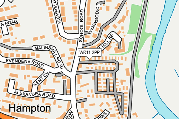 WR11 2PP map - OS OpenMap – Local (Ordnance Survey)