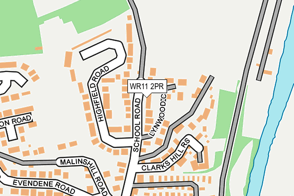 WR11 2PR map - OS OpenMap – Local (Ordnance Survey)